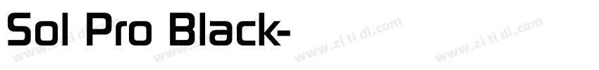 Sol Pro Black字体转换 Sol Pro Black字体转换